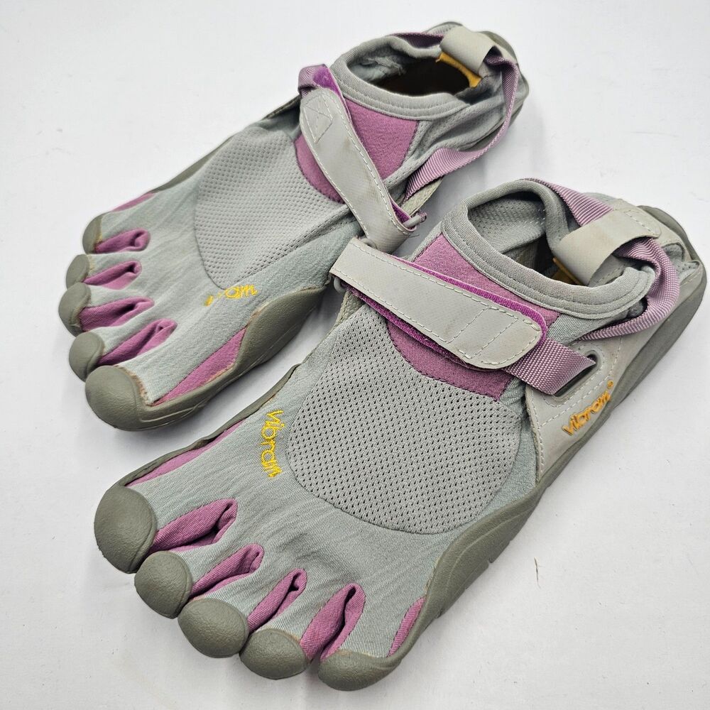 Vibram FiveFingers Bikila W345 Womens 41 9-9.5 Gray Pink Barefoot Running Shoes